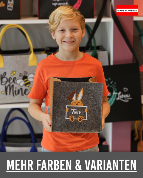 Filz Box 310.3 Hase mit Rahmen Rosa