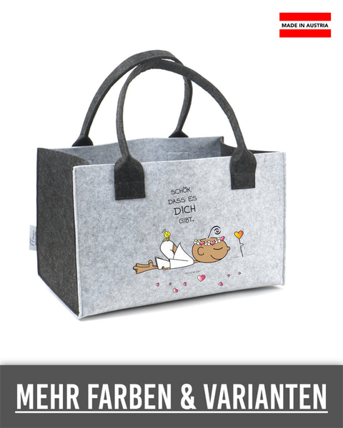 Filz Einkaufskorb Yogi 026 Schön, dass es dich gibt