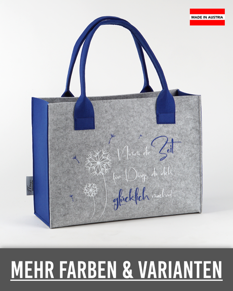 Filztasche "Nimm dir Zeit" – Größen S/M/L