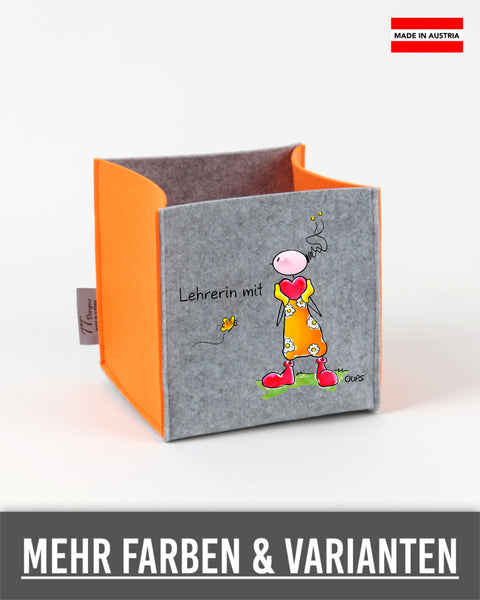 Filz Box Oups 005 Lehrerin mit Herz