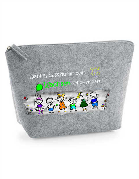 Filz Täschchen Easy S/M L12 Danke, dass du uns beim Wachsen geholfen hast! Kinder