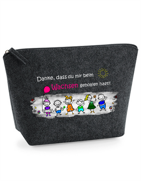Filz Täschchen Easy S/M L12 Danke, dass du uns beim Wachsen geholfen hast! Kinder