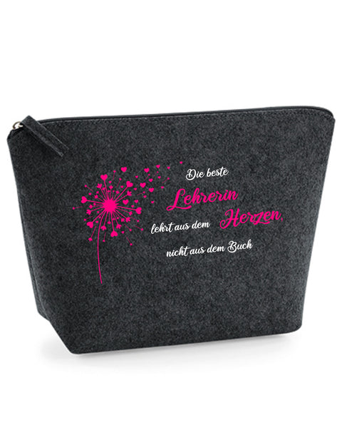 Filz Täschchen Easy S/M L02 Lehre lehren aus dem Herzen Pusteblume