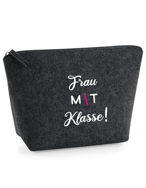 Filz Täschchen Easy S/M L07 Frau mit Klasse!