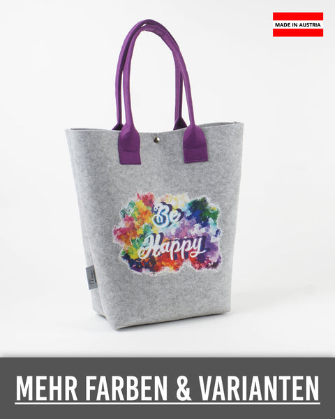 Filz Tasche Shopper 127 Be happy