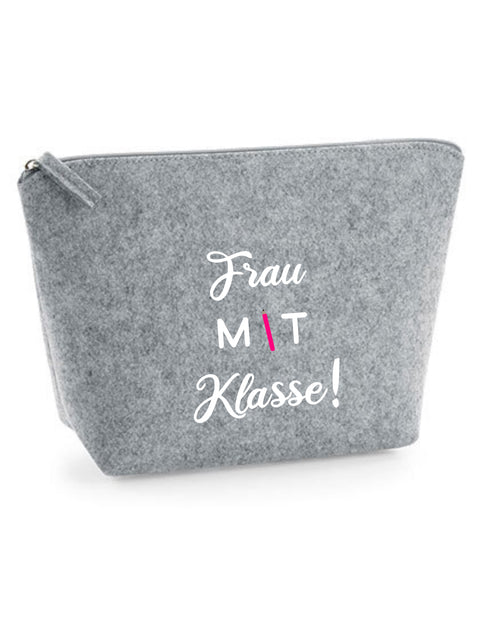 Filz Täschchen Easy S/M L07 Frau mit Klasse!