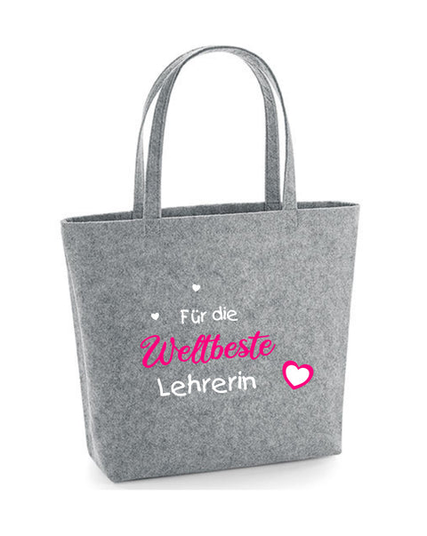 Filz Tasche Easy Bag L14 Für die Weltbeste Lehrerin