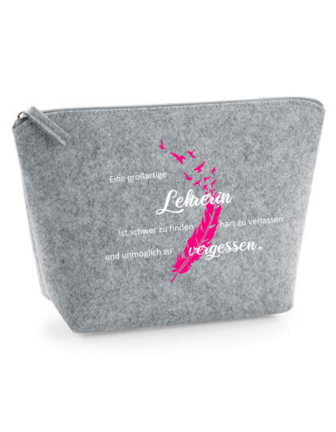 Filz Täschchen Easy S/M L08 Eine großartige Lehrerin