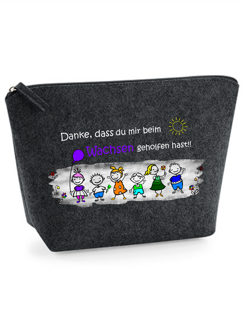 Filz Täschchen Easy S/M L12 Danke, dass du uns beim Wachsen geholfen hast! Kinder