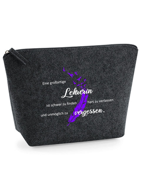Filz Täschchen Easy S/M L08 Eine großartige Lehrerin