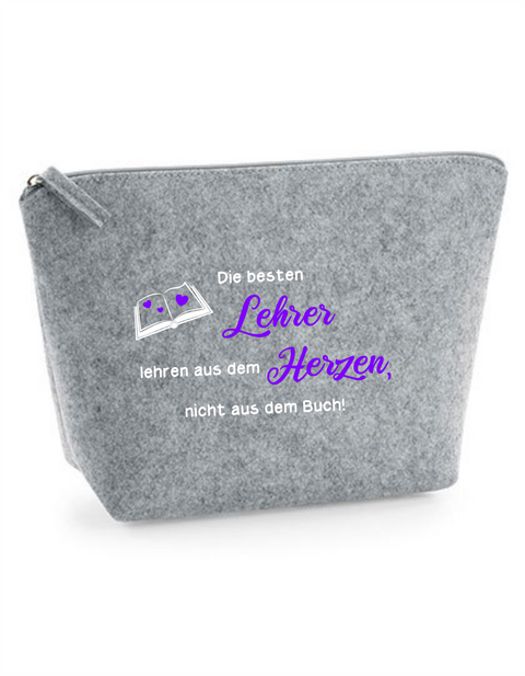 Filz Täschchen Easy S/M L01 Lehre lehren aus dem Herzen