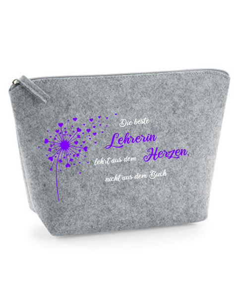 Filz Täschchen Easy S/M L02 Lehre lehren aus dem Herzen Pusteblume