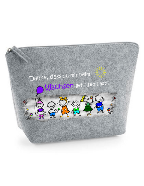 Filz Täschchen Easy S/M L12 Danke, dass du uns beim Wachsen geholfen hast! Kinder