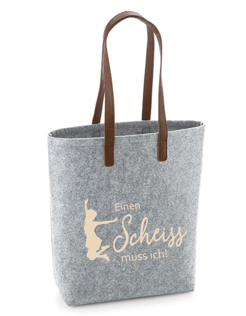 Filz Tasche Easy Bag Premium 002 Einen Scheiss muss ich!