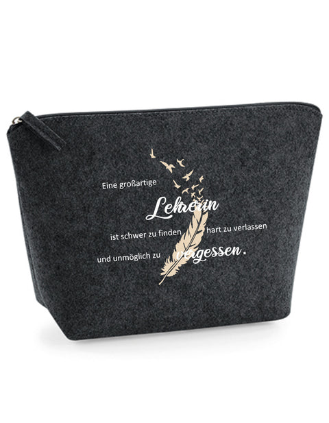 Filz Täschchen Easy S/M L08 Eine großartige Lehrerin