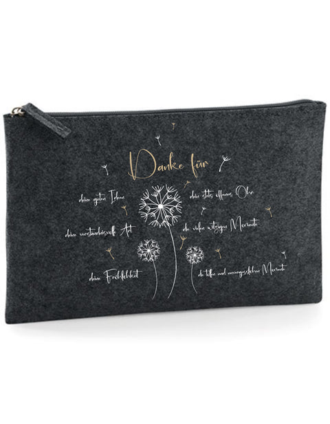 Filz Täschchen Easy Basic L28 Danke für...