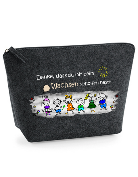 Filz Täschchen Easy S/M L12 Danke, dass du uns beim Wachsen geholfen hast! Kinder