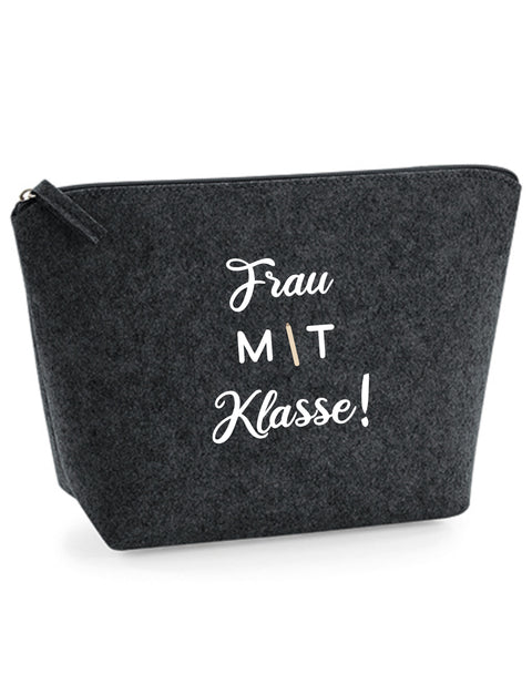 Filz Täschchen Easy S/M L07 Frau mit Klasse!