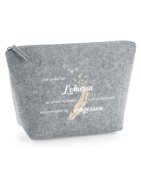 Filz Täschchen Easy S/M L08 Eine großartige Lehrerin