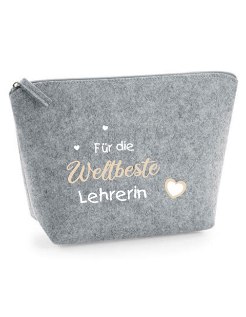 Filz Täschchen Easy S/M L14 Für die Weltbeste Lehrerin