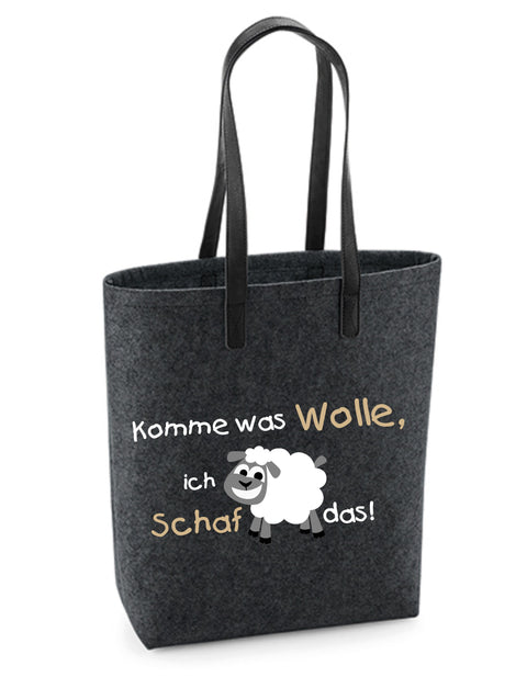 Filz Tasche Easy Bag Premium 011 Komme was Wolle, ich Schaf das!