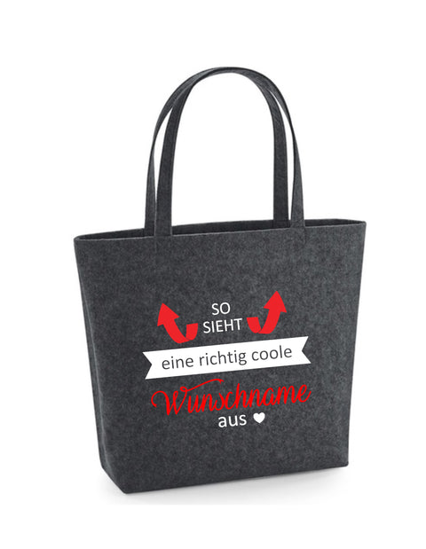 Filz Tasche Easy Bag L09 So sieht eine richtig coole WUNSCHNAME aus