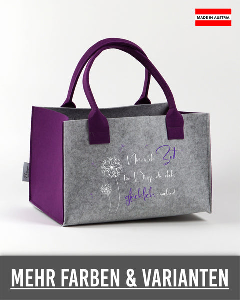 Filz Einkaufskorb 037 Nimm dir Zeit für Dinge, ...