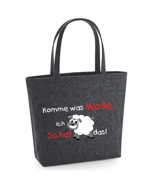 Filz Tasche Easy Bag 011 Komme was Wolle, ich Schaf das!