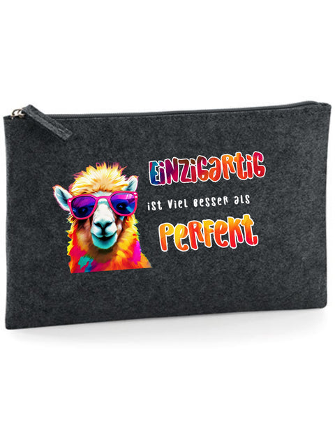 Filz Täschchen Easy Basic 055 Einzigartig ist viel besser als perfekt