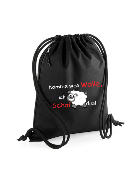 Turnbeutel Easy 011 Komme was Wolle, ich Schaf das!