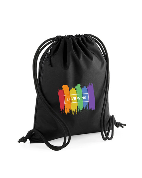 Turnbeutel Easy 108 Love wins Regenbogen