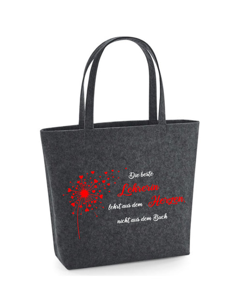 Filz Tasche Easy Bag L02 Die besten Lehrer lehren aus dem Herzen... Pusteblume