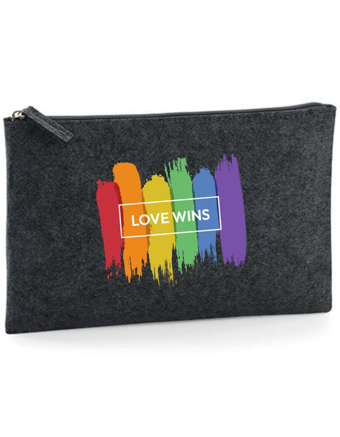 Filz Täschchen Easy Basic 108 Love wins Regenbogen