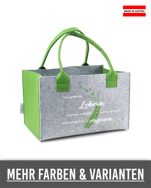 Filz Einkaufskorb L08 Eine großartige Lehrerin