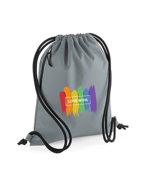 Turnbeutel Easy 108 Love wins Regenbogen