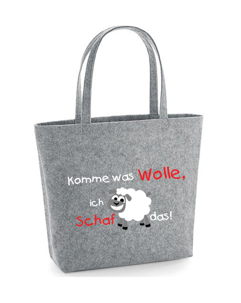 Filz Tasche Easy Bag 011 Komme was Wolle, ich Schaf das!