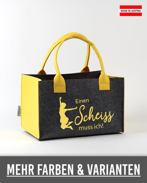 Filz Einkaufskorb 002 Einen Scheiss muss ich!