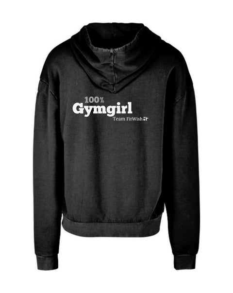 Team FitWish Ladies' Acid Washed Oversize Hoody