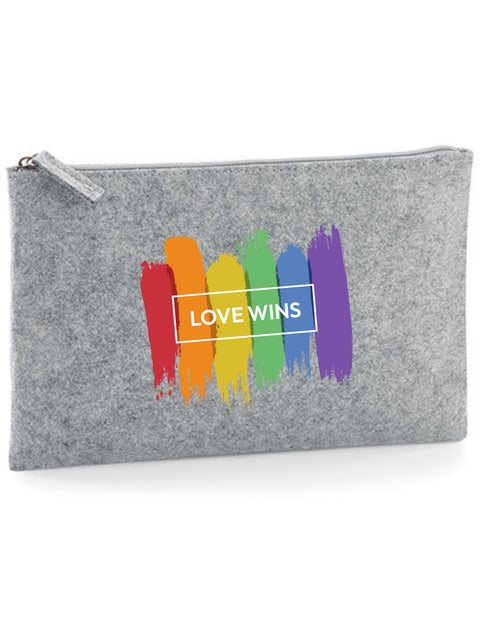 Filz Täschchen Easy Basic 108 Love wins Regenbogen