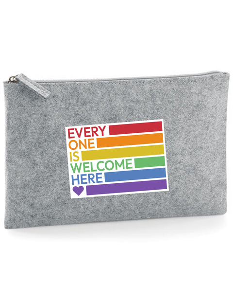 Filz Täschchen Easy Basic 108 Every one is welcome here