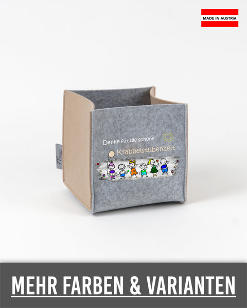 Filz Box L25 Danke für die schöne Krabbelstubenzeit