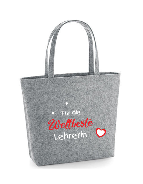 Filz Tasche Easy Bag L14 Für die Weltbeste Lehrerin