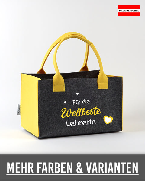 Filz Einkaufskorb L14 Für die Weltbeste Lehrerin
