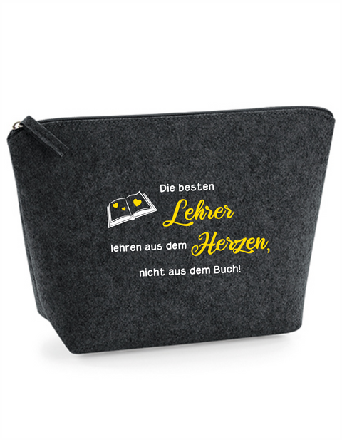Filz Täschchen Easy S/M L01 Lehre lehren aus dem Herzen
