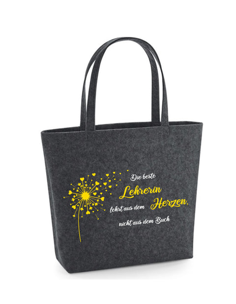 Filz Tasche Easy Bag L02 Die besten Lehrer lehren aus dem Herzen... Pusteblume
