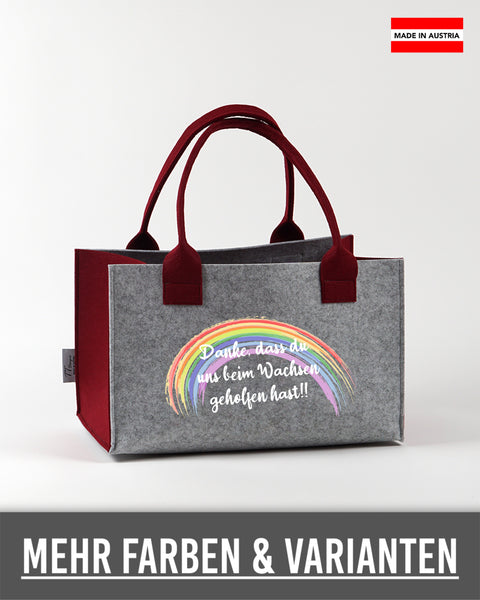 Filz Einkaufskorb L11 Danke, dass du uns beim Wachsen geholfen hast!