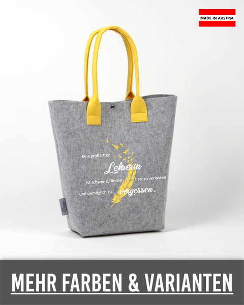 Filz Tasche Shopper L08 Eine großartige Lehrerin