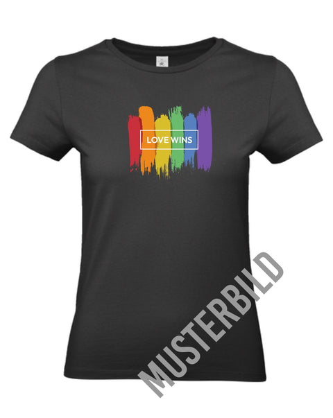 Basic T-Shirt 108 Love wins Regenbogen