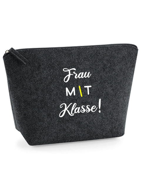 Filz Täschchen Easy S/M L07 Frau mit Klasse!