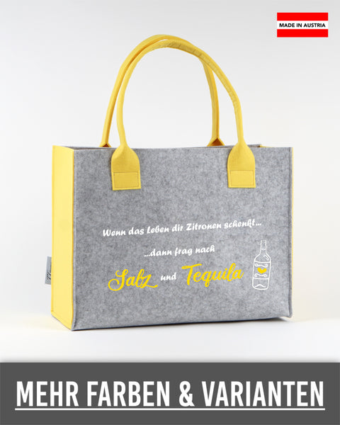 Filz Tasche 097 Wenn das Leben dir Zitronen schenkt....
